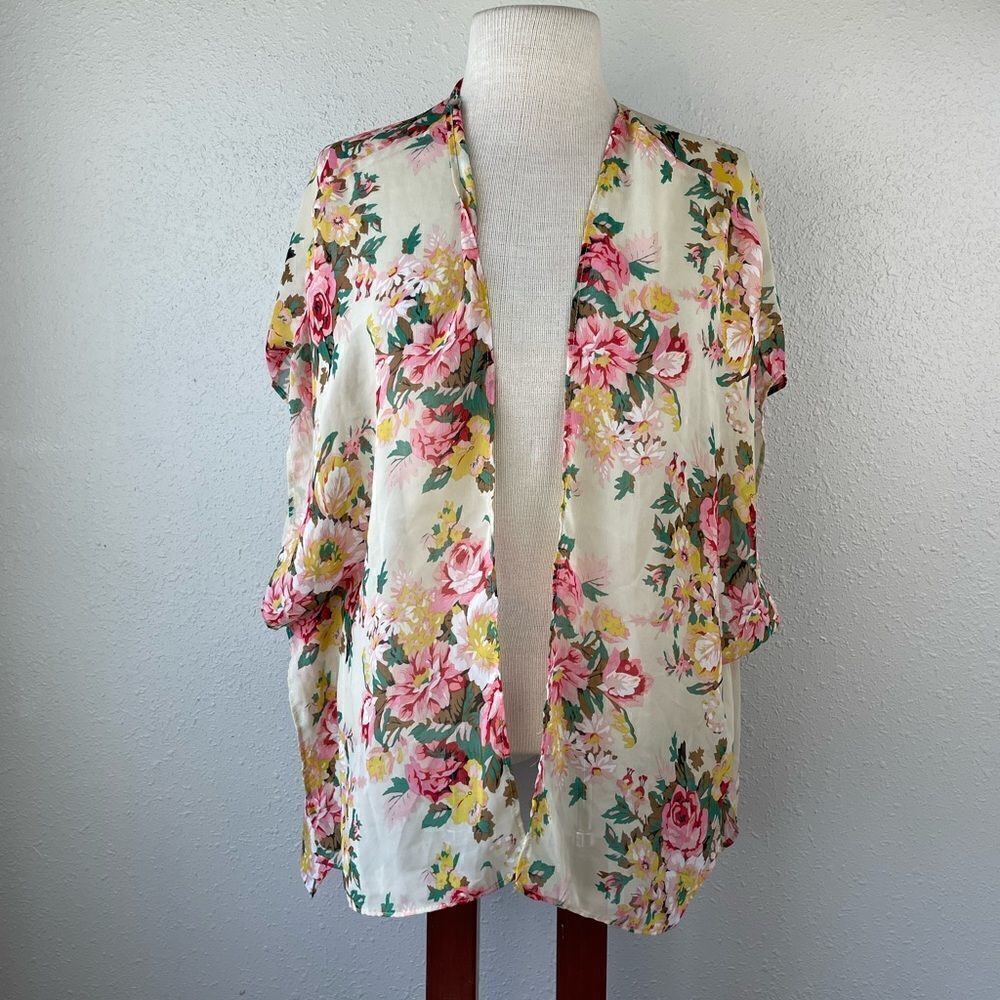 Wet Seal Floral Cover Up One Size EUC